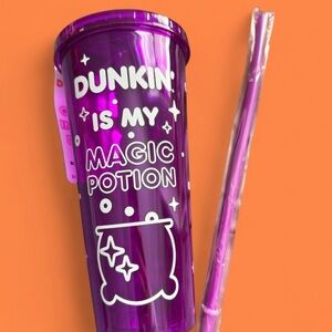 Dunkin' Purple 'Magic Potion' Travel Tumbler with Straw